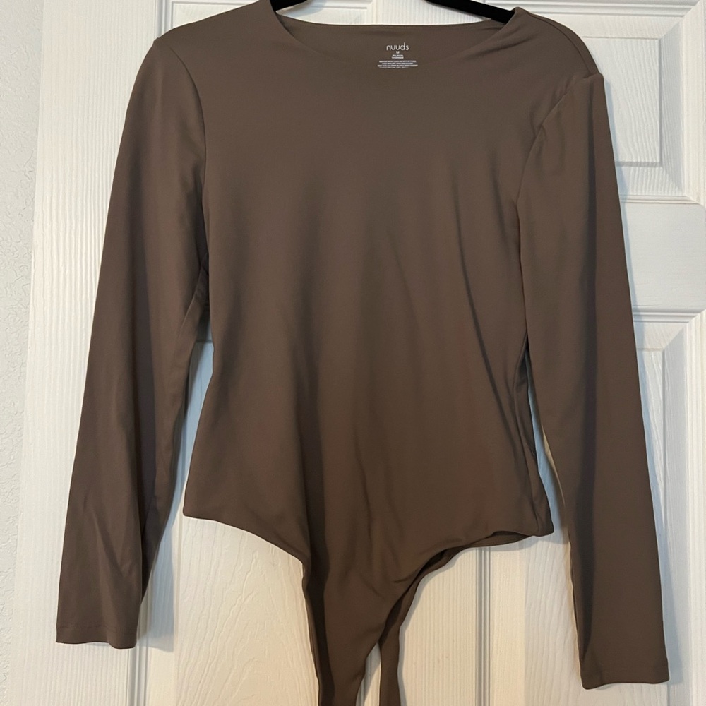 Nuuds Mocha Long Sleeve Bodysuit